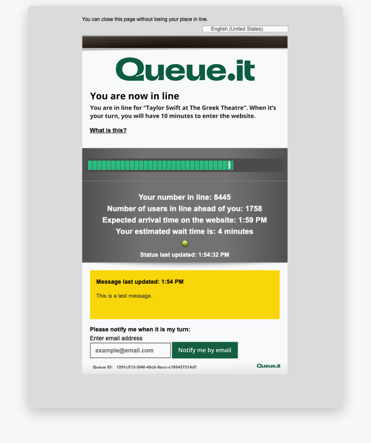 The old default queue page